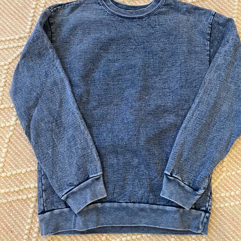 TALENTLESS Denim Blue Crewneck Sweater